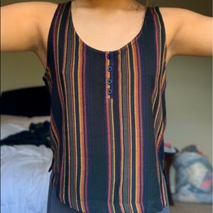 RVCA multi colored button tank